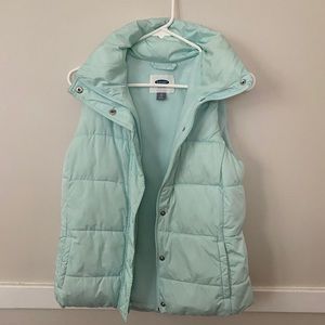 Mint Old Navy puffer vest